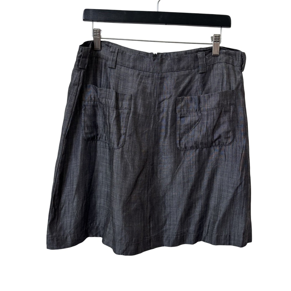 Zili Otto Mini Skirt Womens L Gray Lagenlook Artsy Boho Minimalist Y2K‎